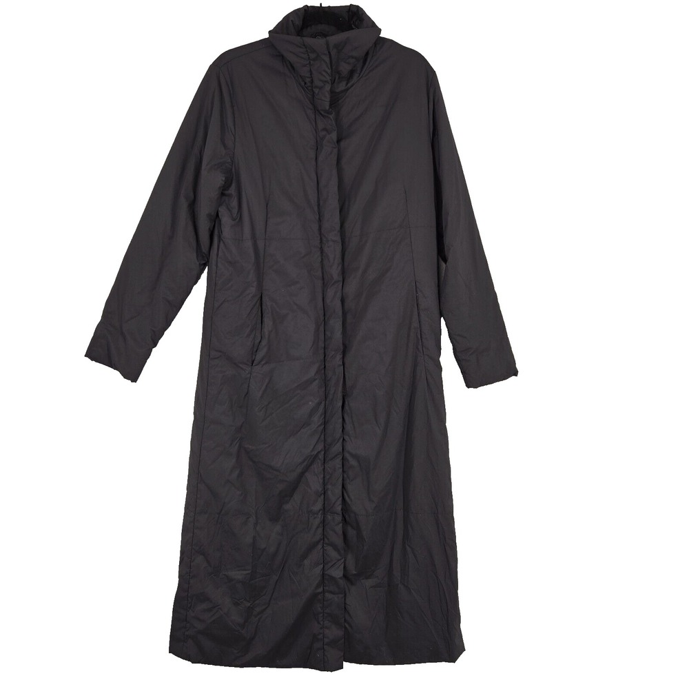 Donna Karan Signature Womens Long Sleeve Black Insulated Chic Parka Coat Small S